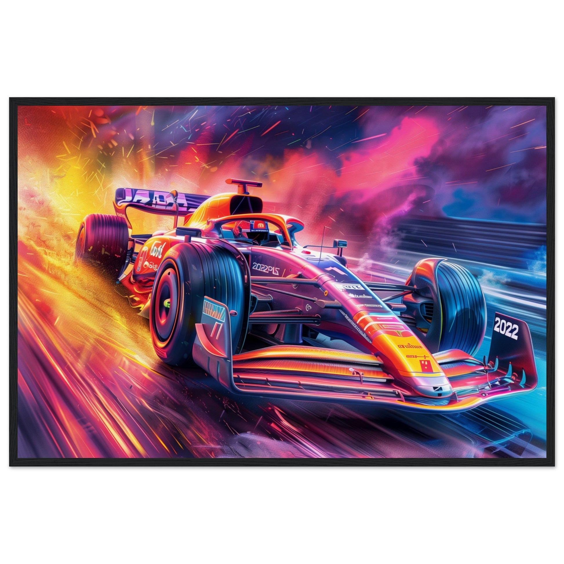 Affiche Formule 1 2022 ( 60x90-cm-Bois-noir)