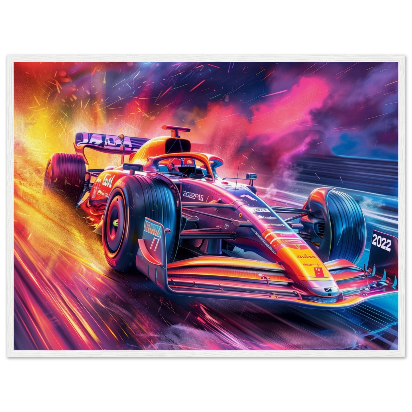 Affiche Formule 1 2022 ( 60x80-cm-Bois-blanc)