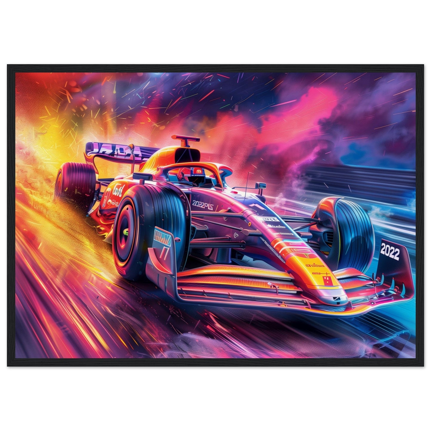 Affiche Formule 1 2022 ( 50x70-cm-Bois-noir)