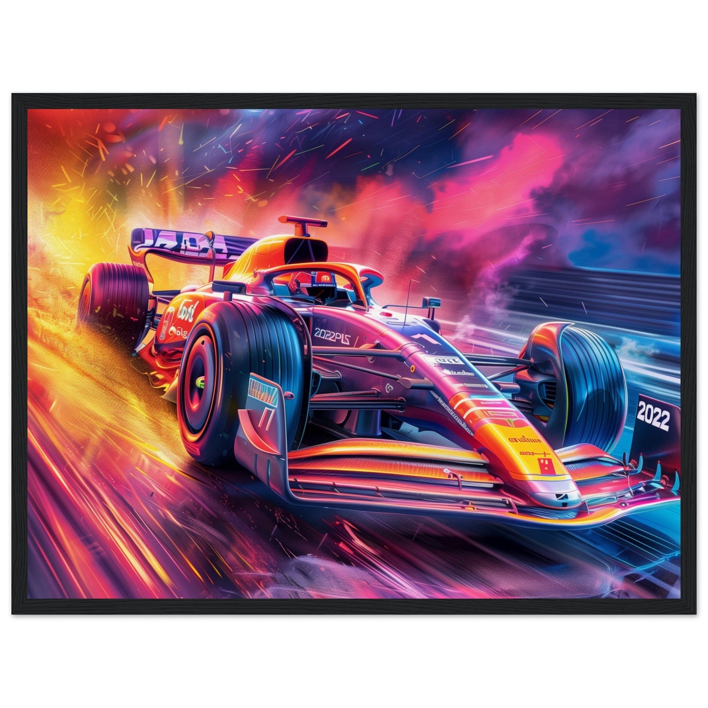 Affiche Formule 1 2022 ( 45x60-cm-Bois-noir)