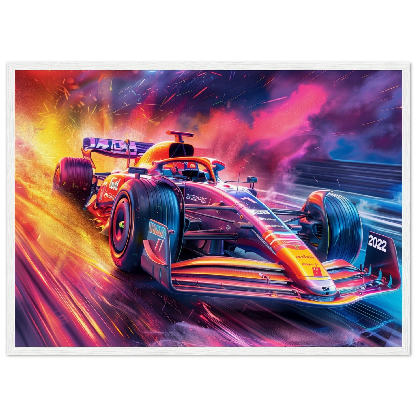 Affiche Formule 1 2022 ( 50x70-cm-Bois-blanc)