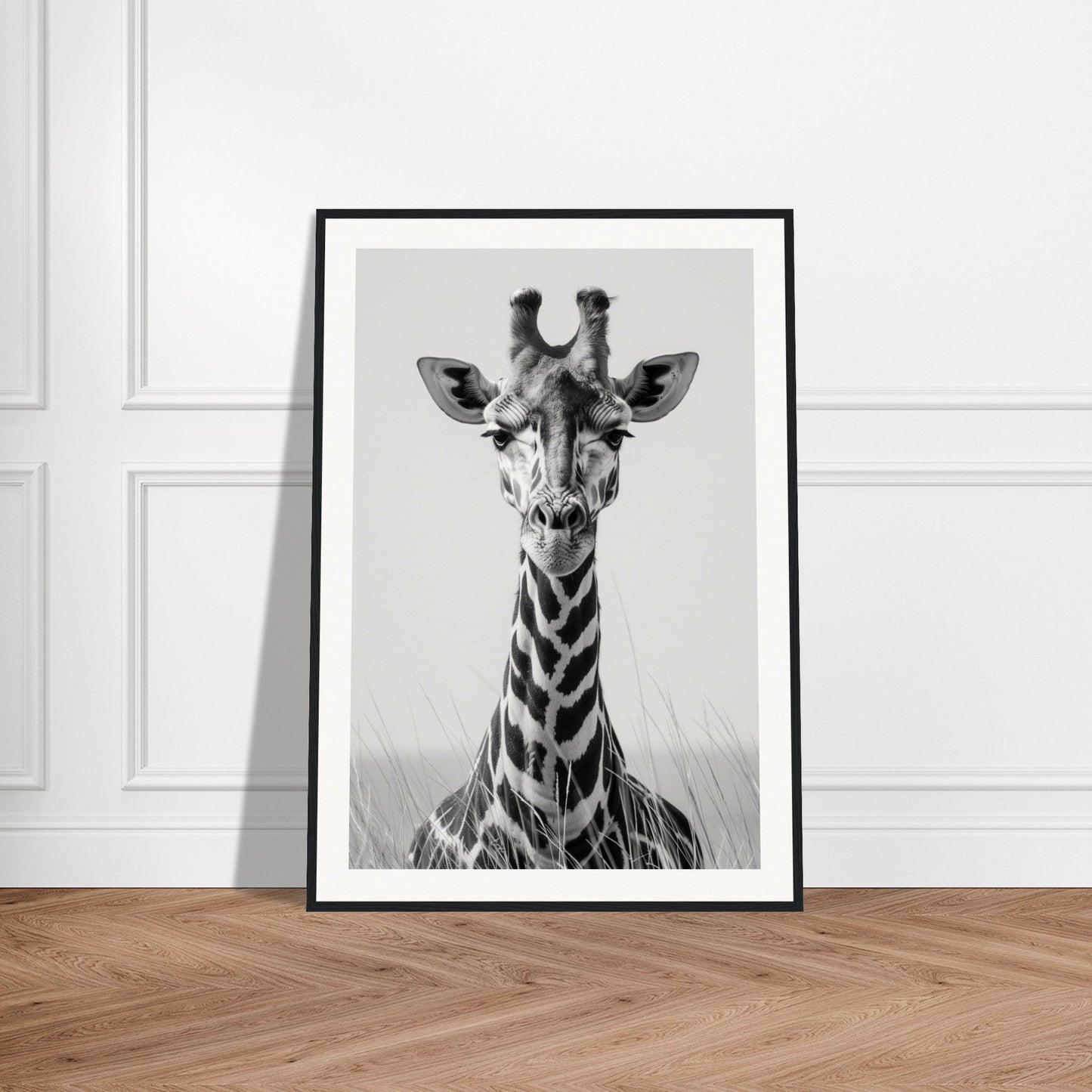 Affiche Girafe Noir et Blanc ( )