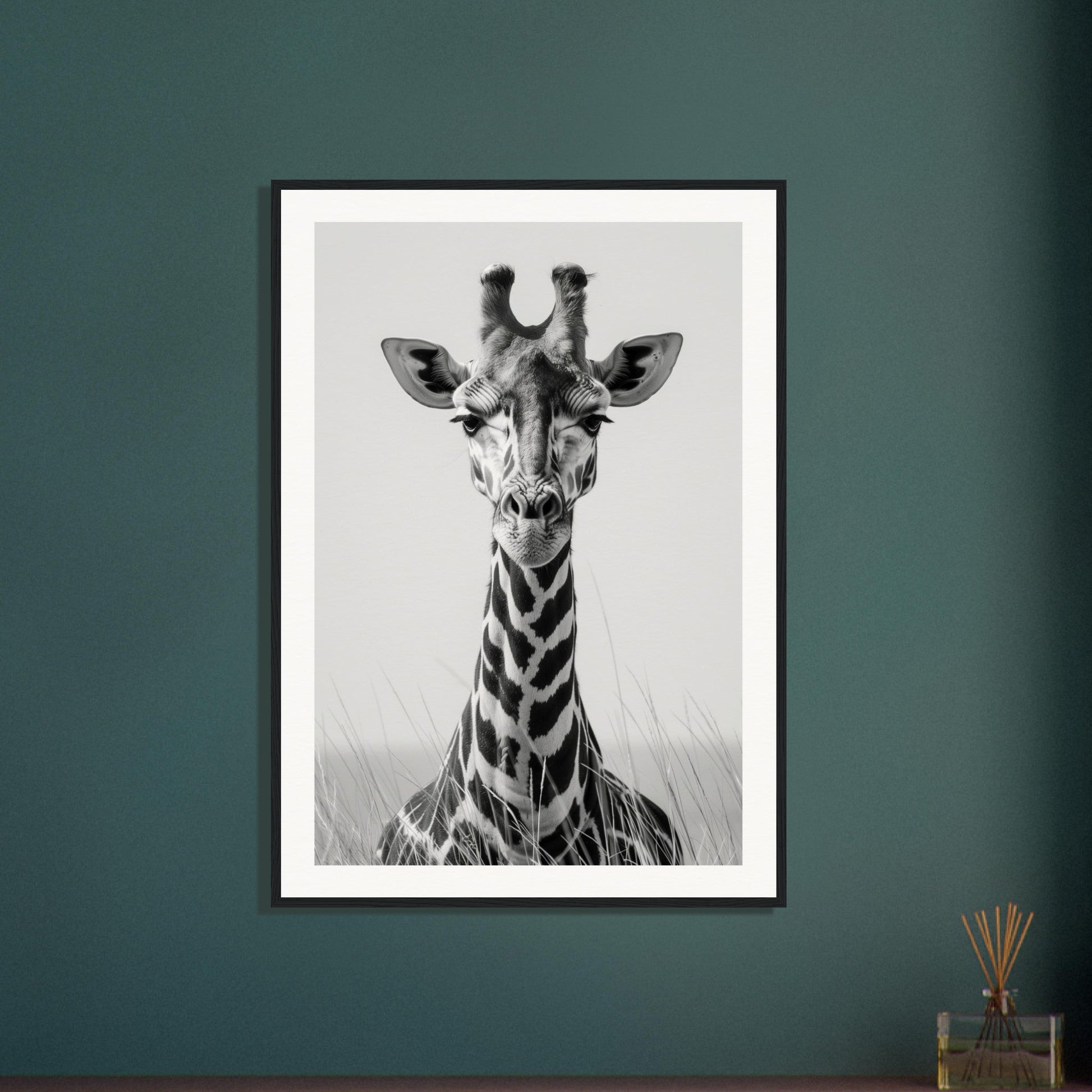 Affiche Girafe Noir et Blanc ( )