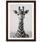 Affiche Girafe Noir et Blanc ( 21x29.7-cm-Bois-foncé)