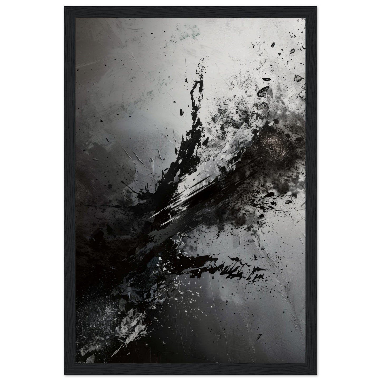 Affiche Grise ( 30x45-cm-Bois-noir)