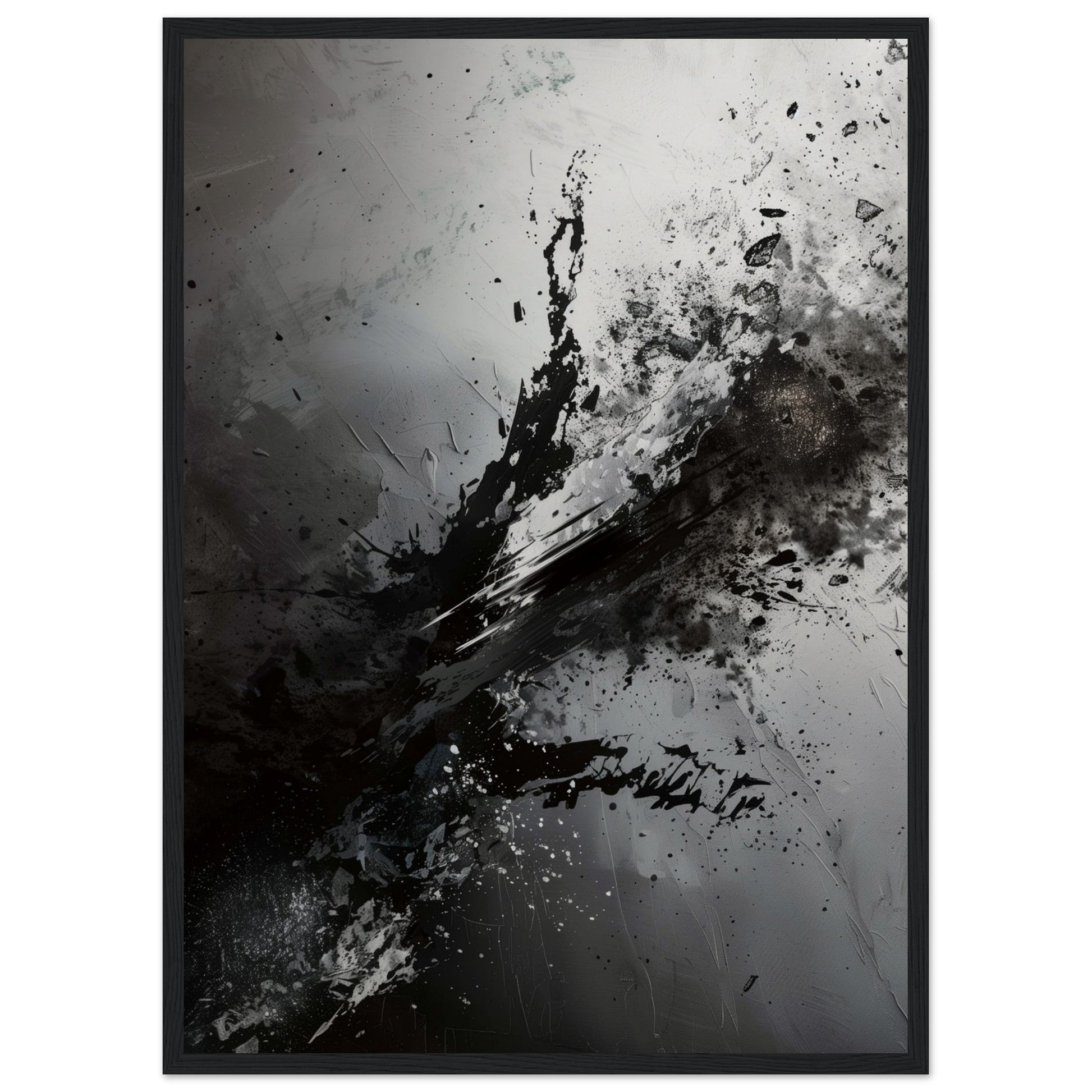 Affiche Grise ( 50x70-cm-Bois-noir)