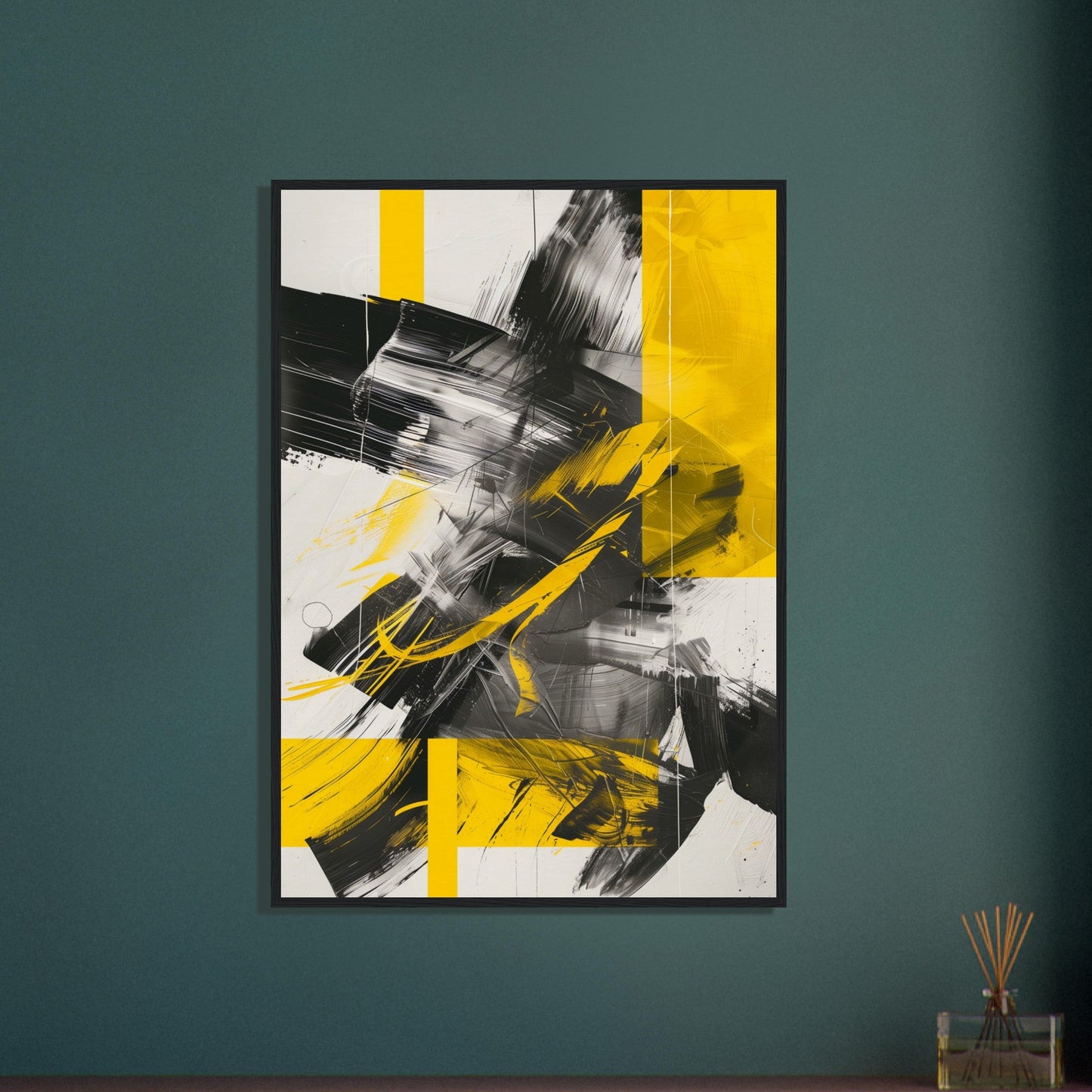 Affiche Jaune et Gris ( )