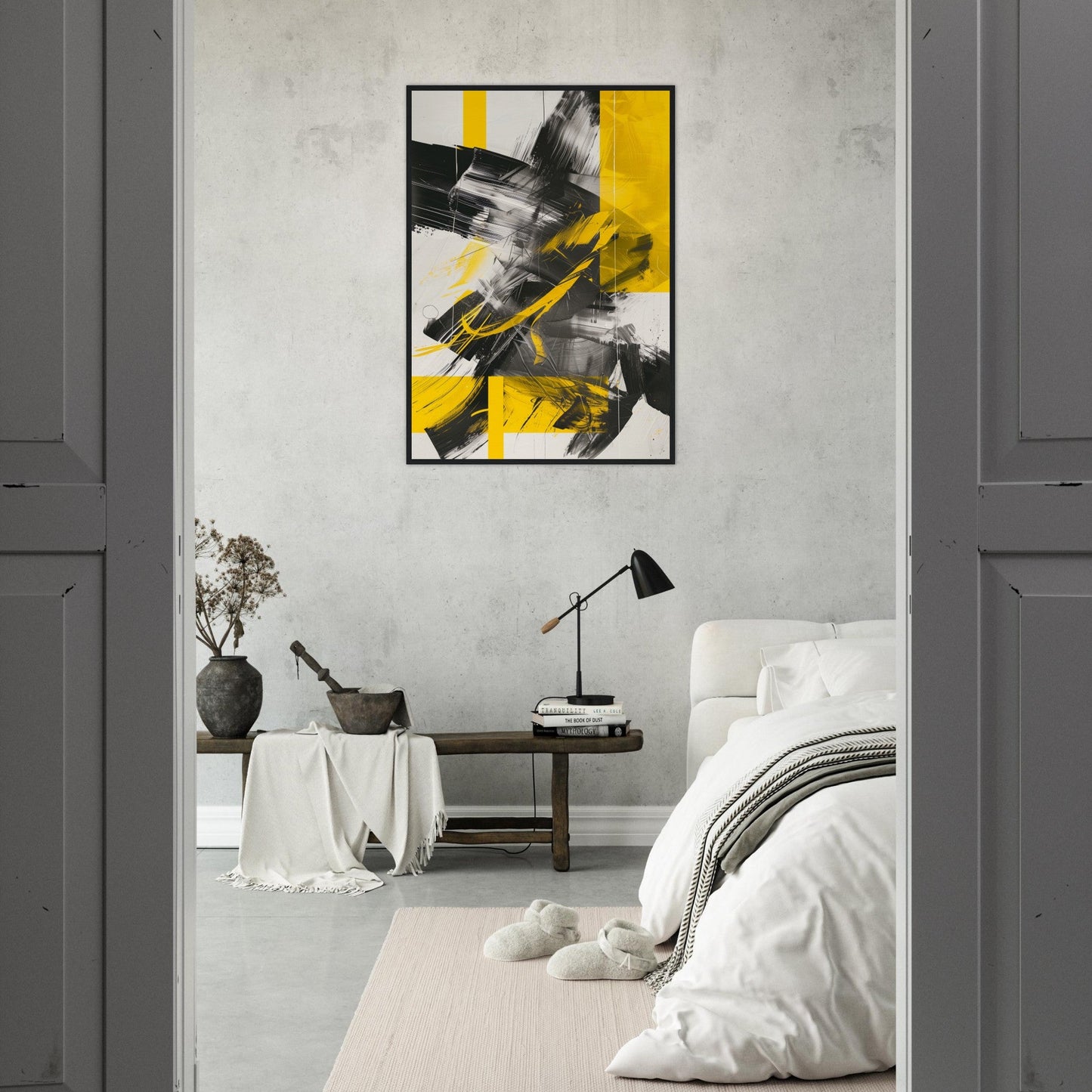 Affiche Jaune et Gris ( )