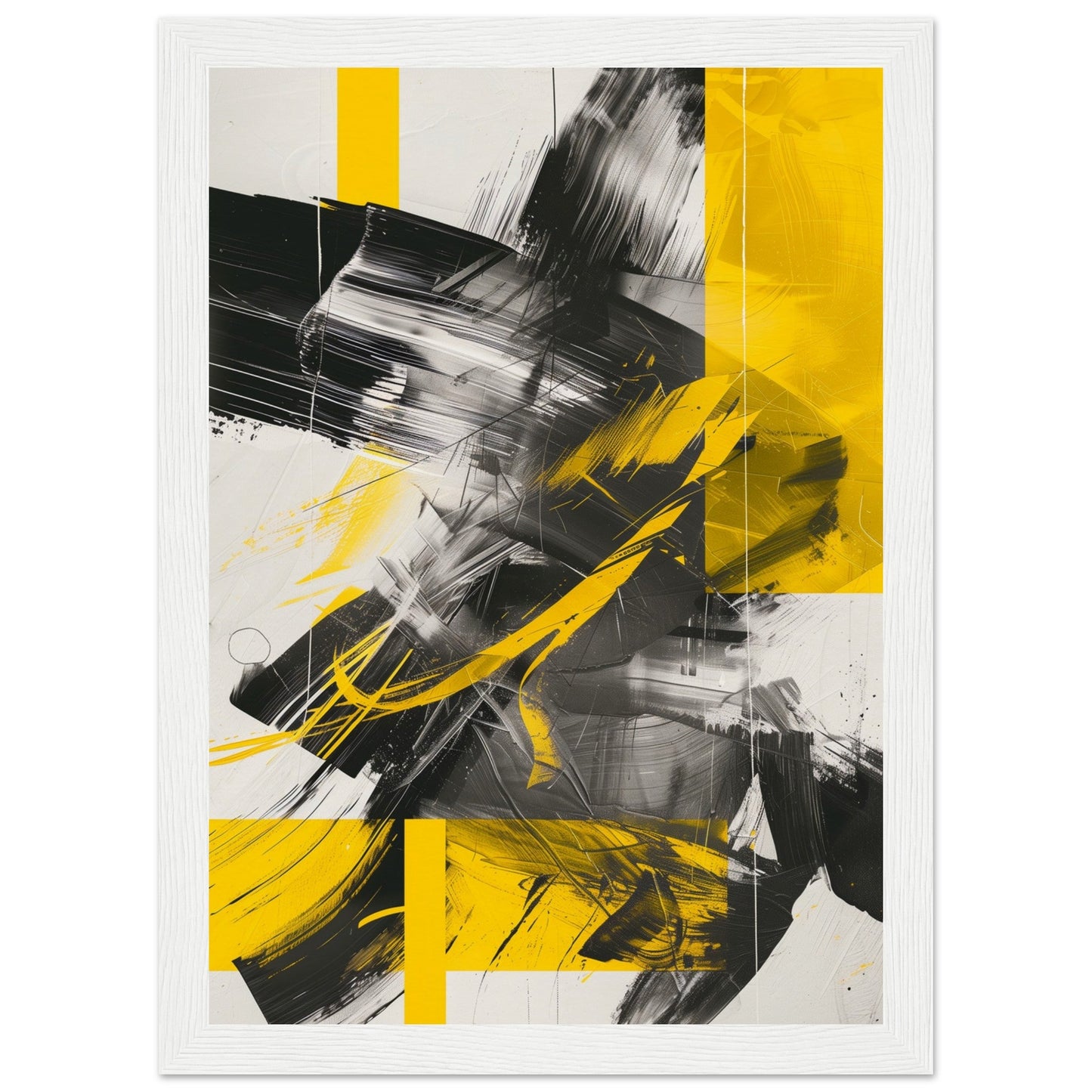 Affiche Jaune et Gris ( 21x29.7-cm-Bois-blanc)