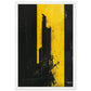 Affiche Jaune et Noir ( 30x45-cm-Bois-blanc)