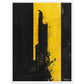 Affiche Jaune et Noir ( 60x80-cm-Bois-blanc)