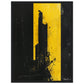 Affiche Jaune et Noir ( 45x60-cm-Bois-noir)