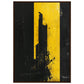 Affiche Jaune et Noir ( 70x100-cm-Bois-foncé)