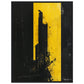 Affiche Jaune et Noir ( 60x80-cm-Bois-noir)