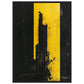 Affiche Jaune et Noir ( 50x70-cm-Bois-noir)