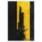 Affiche Jaune et Noir ( 60x90-cm-Bois-blanc)