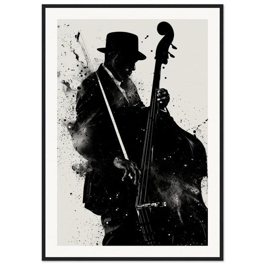 Affiche Jazz Noir et Blanc ( 70x100-cm-Bois-noir)