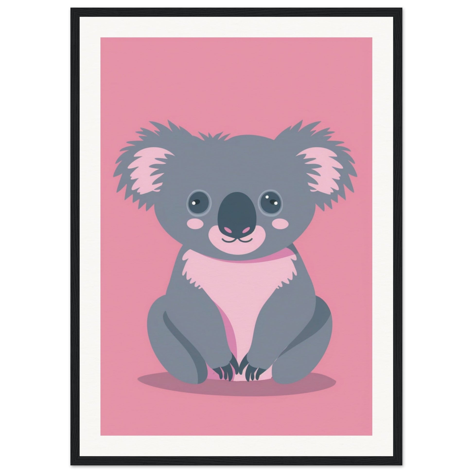 Affiche Koala Chambre Bébé ( 50x70-cm-Bois-noir)