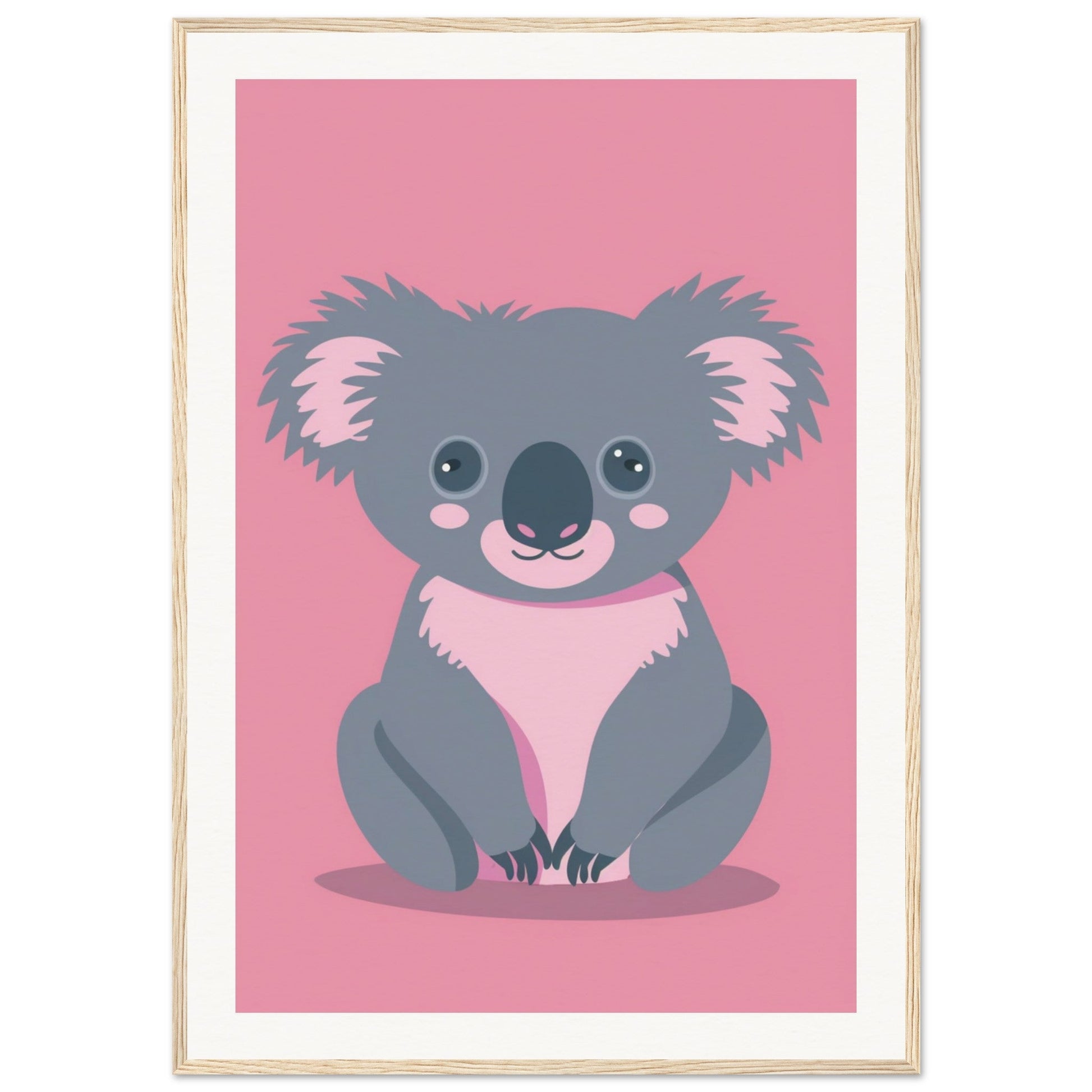 Affiche Koala Chambre Bébé ( 70x100-cm-Bois-clair)