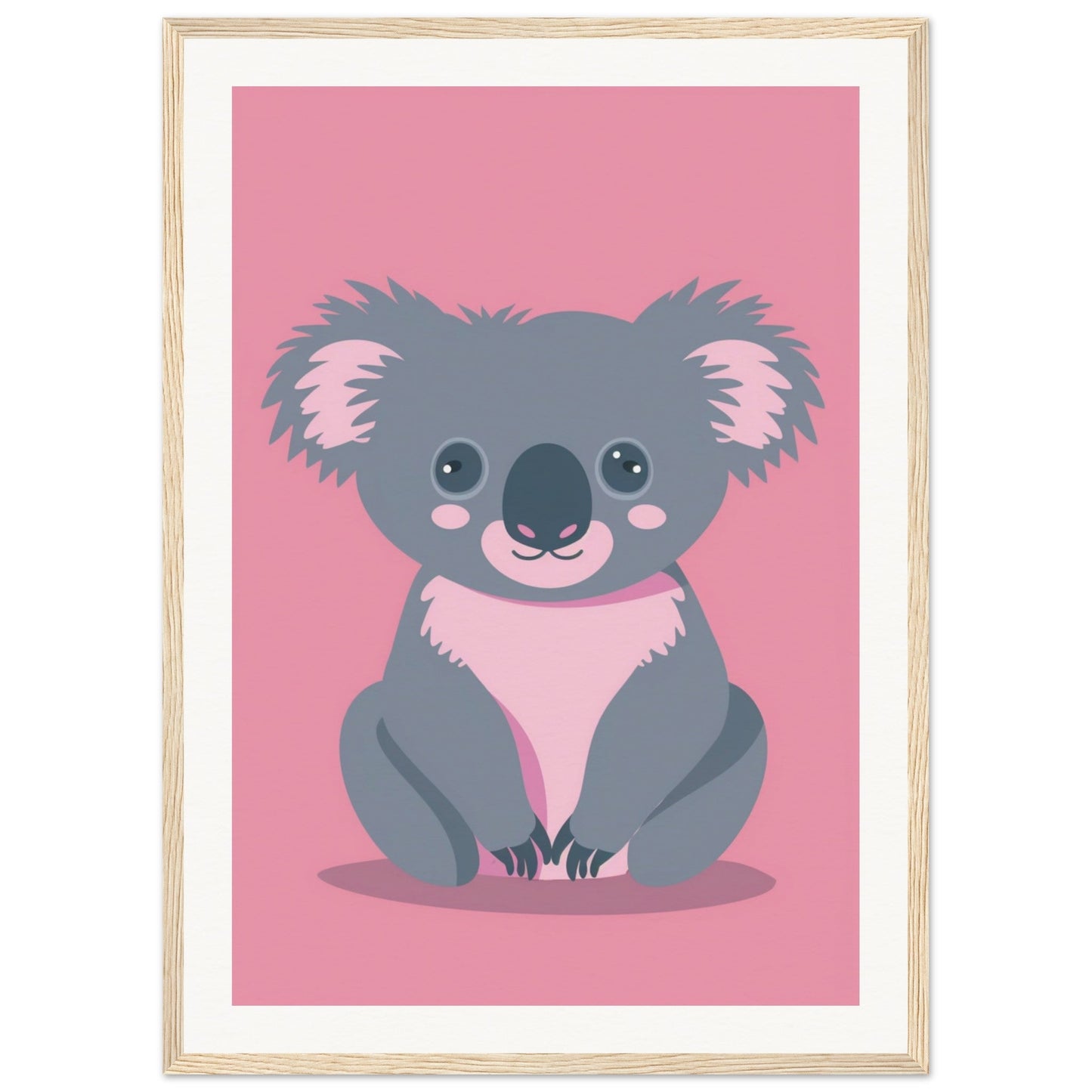 Affiche Koala Chambre Bébé ( 50x70-cm-Bois-clair)