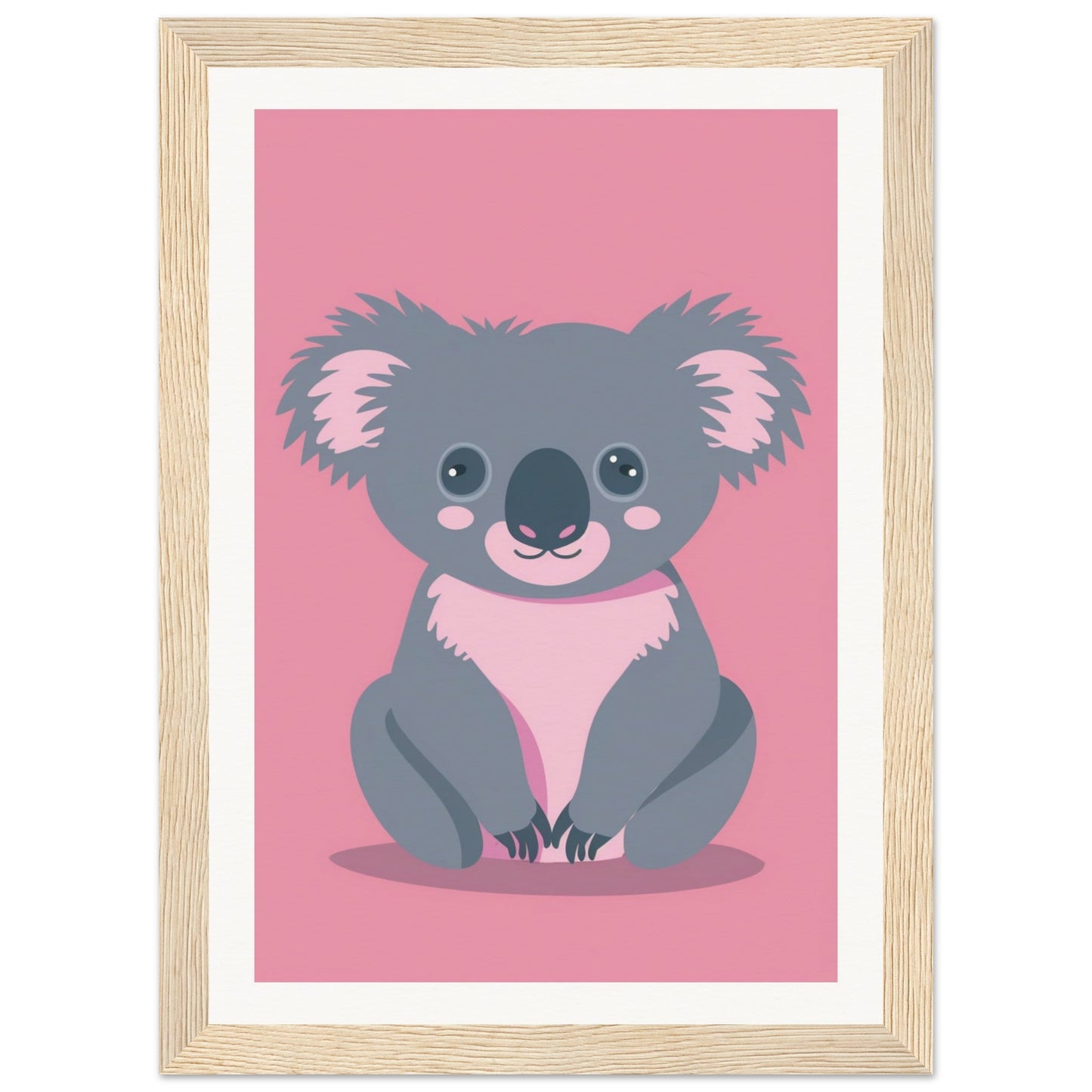 Affiche Koala Chambre Bébé ( 21x29.7-cm-Bois-clair)