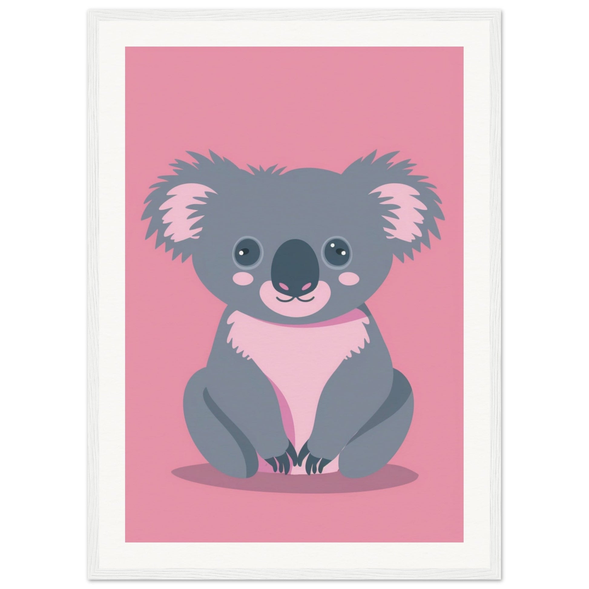 Affiche Koala Chambre Bébé ( 50x70-cm-Bois-blanc)