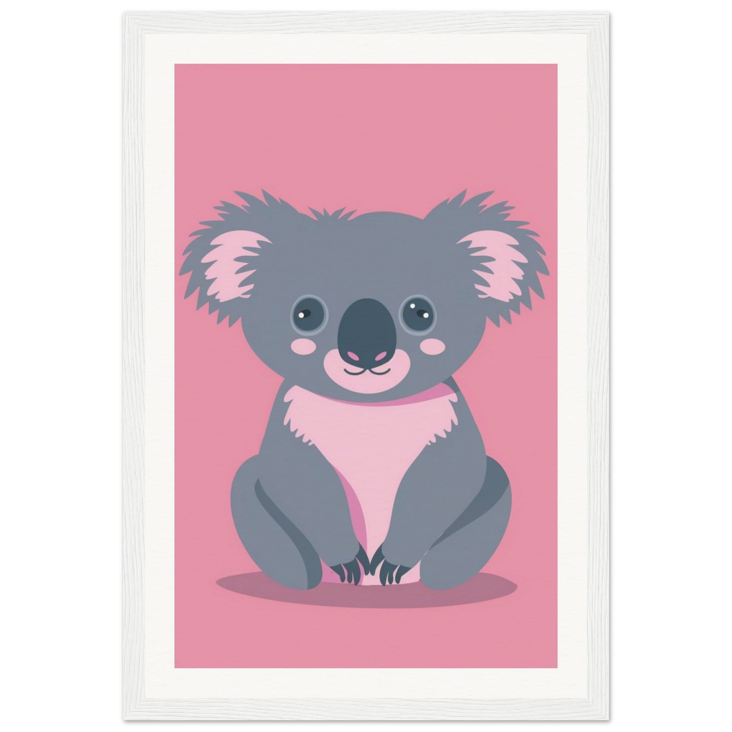 Affiche Koala Chambre Bébé ( 30x45-cm-Bois-blanc)