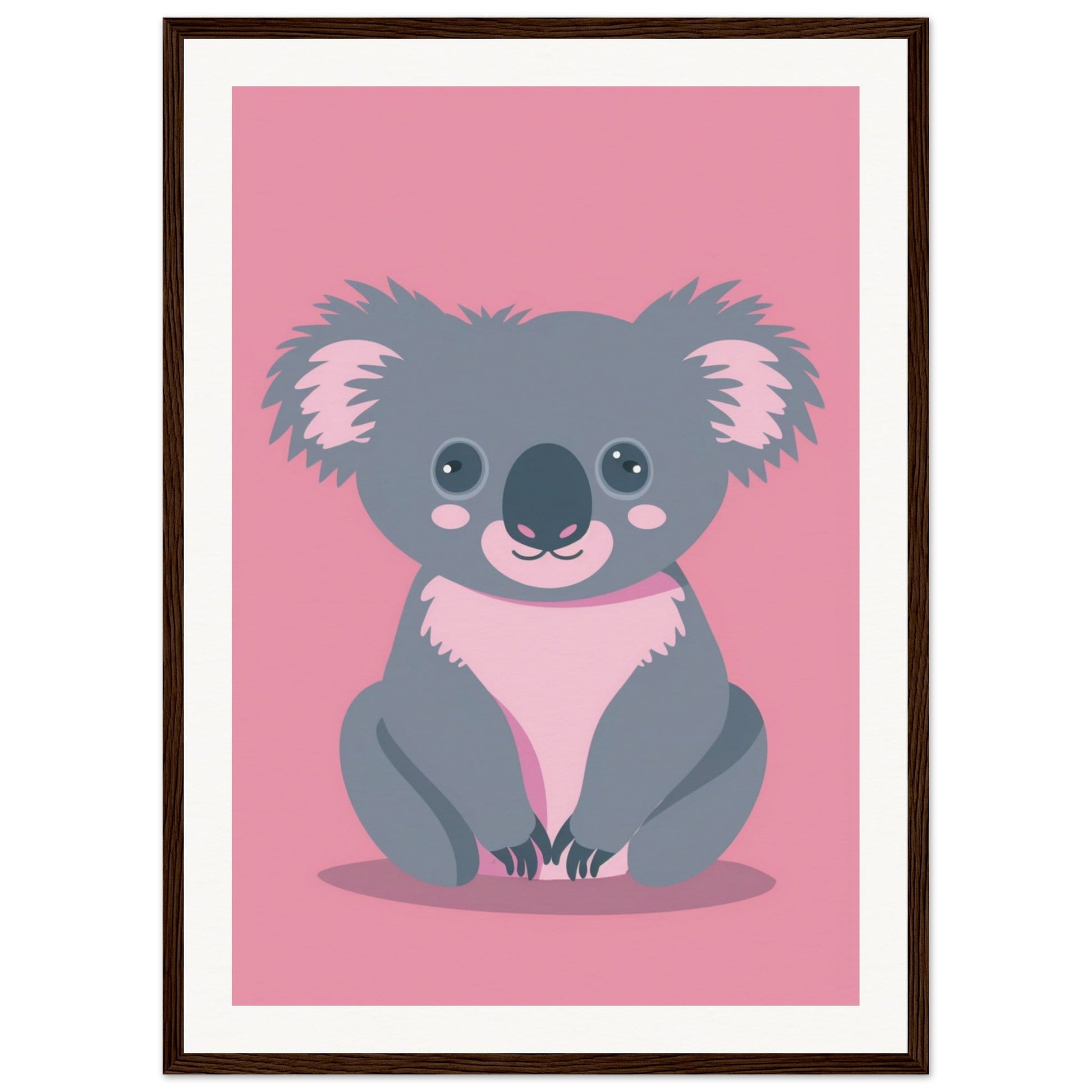 Affiche Koala Chambre Bébé ( 50x70-cm-Bois-foncé)