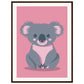 Affiche Koala Chambre Bébé ( 60x80-cm-Bois-foncé)