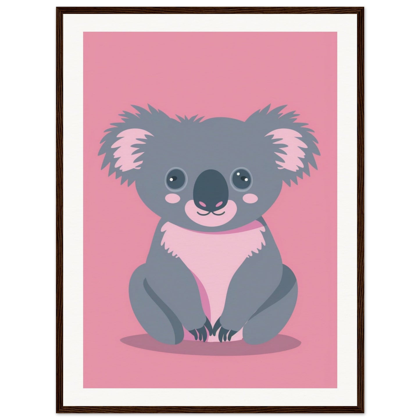 Affiche Koala Chambre Bébé ( 60x80-cm-Bois-foncé)