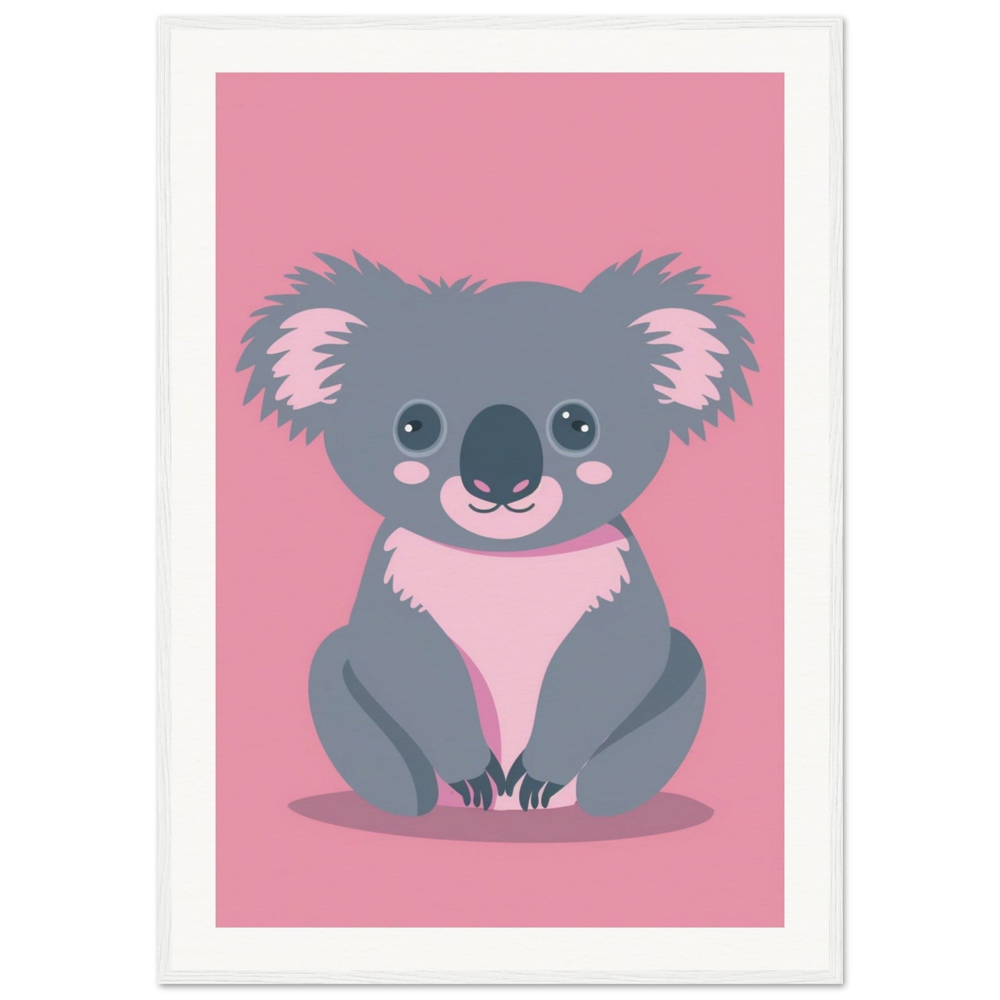 Affiche Koala Chambre Bébé ( 70x100-cm-Bois-blanc)