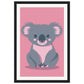 Affiche Koala Chambre Bébé ( 30x45-cm-Bois-noir)