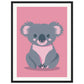 Affiche Koala Chambre Bébé ( 45x60-cm-Bois-noir)