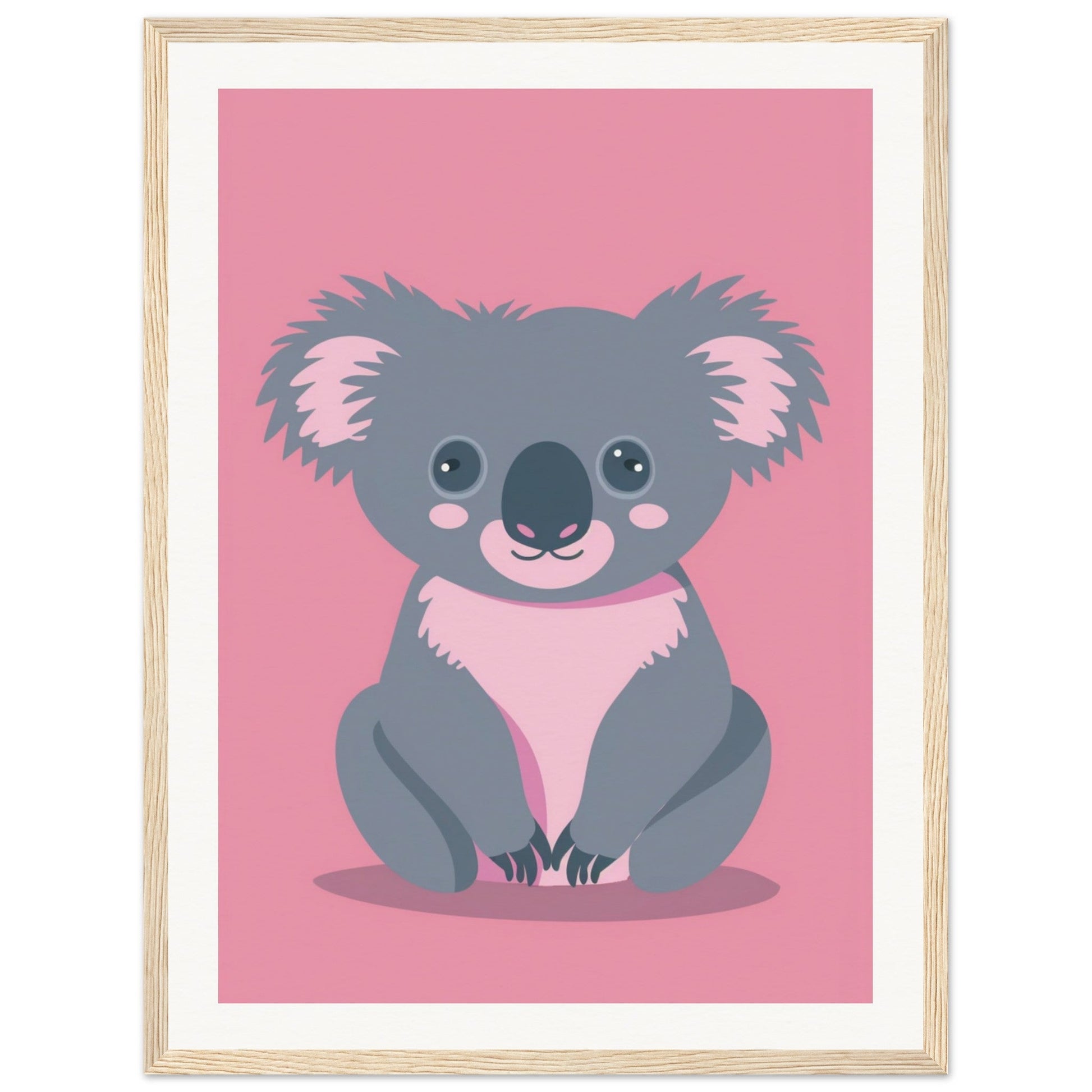 Affiche Koala Chambre Bébé ( 45x60-cm-Bois-clair)