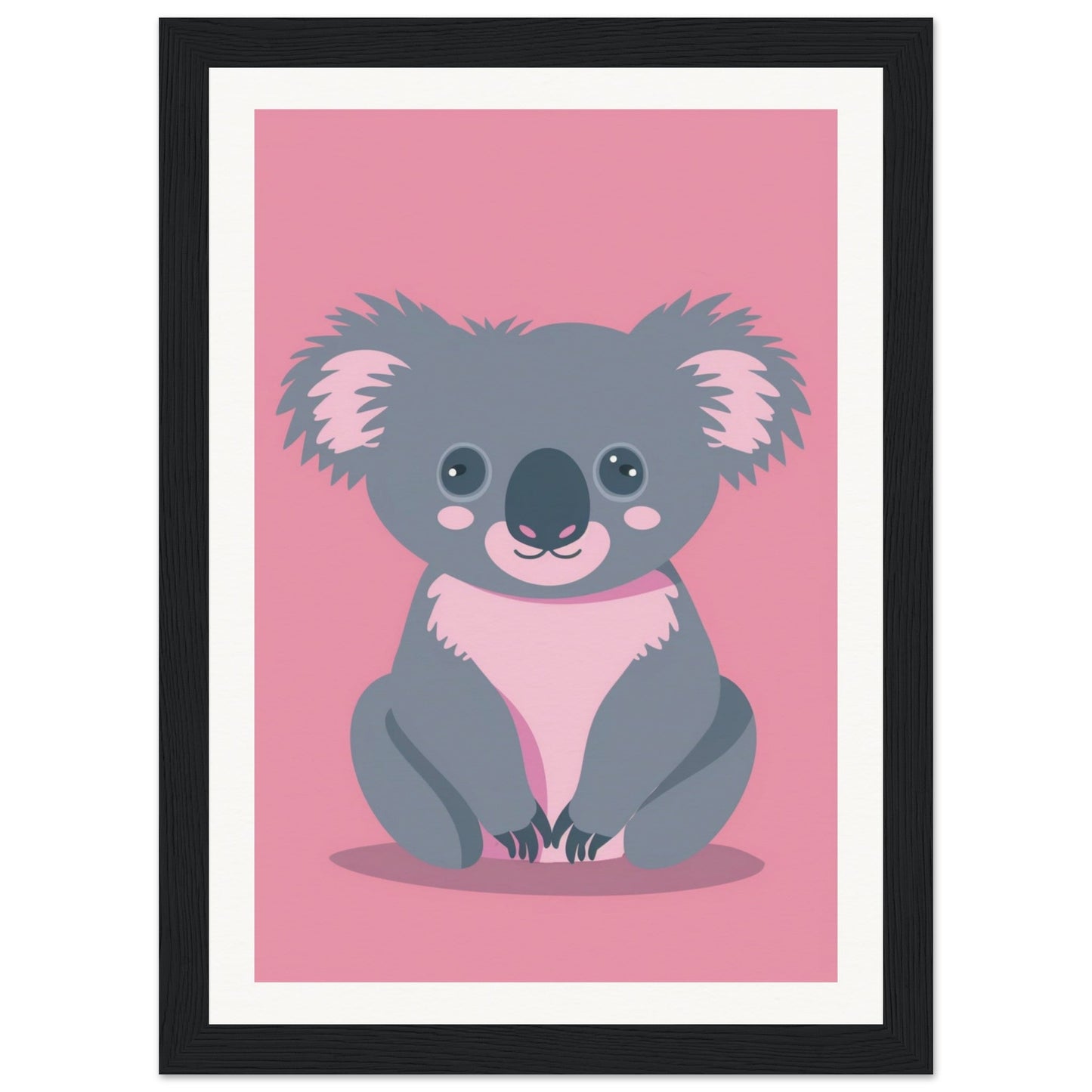 Affiche Koala Chambre Bébé ( 21x29.7-cm-Bois-noir)