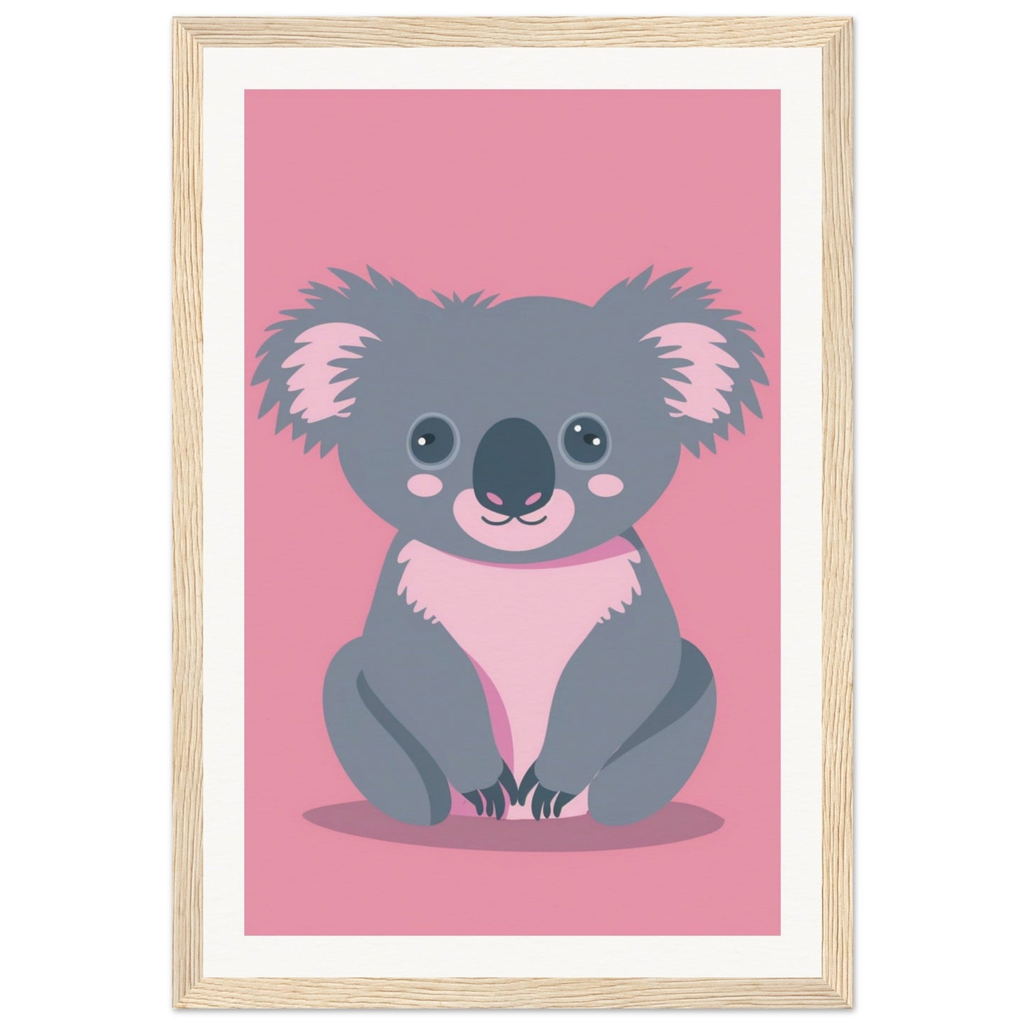 Affiche Koala Chambre Bébé ( 30x45-cm-Bois-clair)