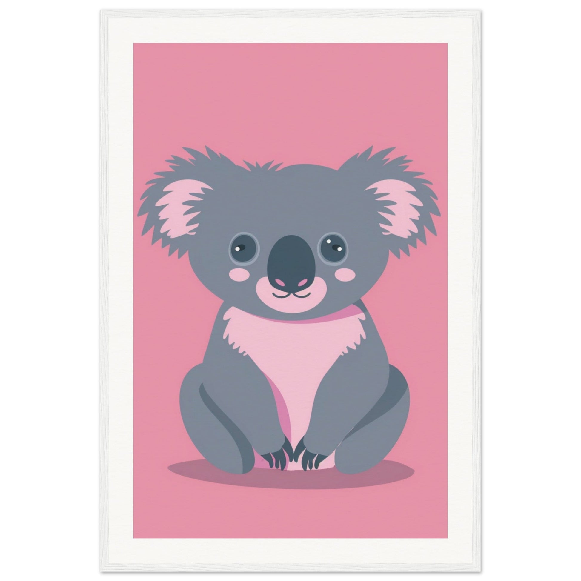 Affiche Koala Chambre Bébé ( 60x90-cm-Bois-blanc)