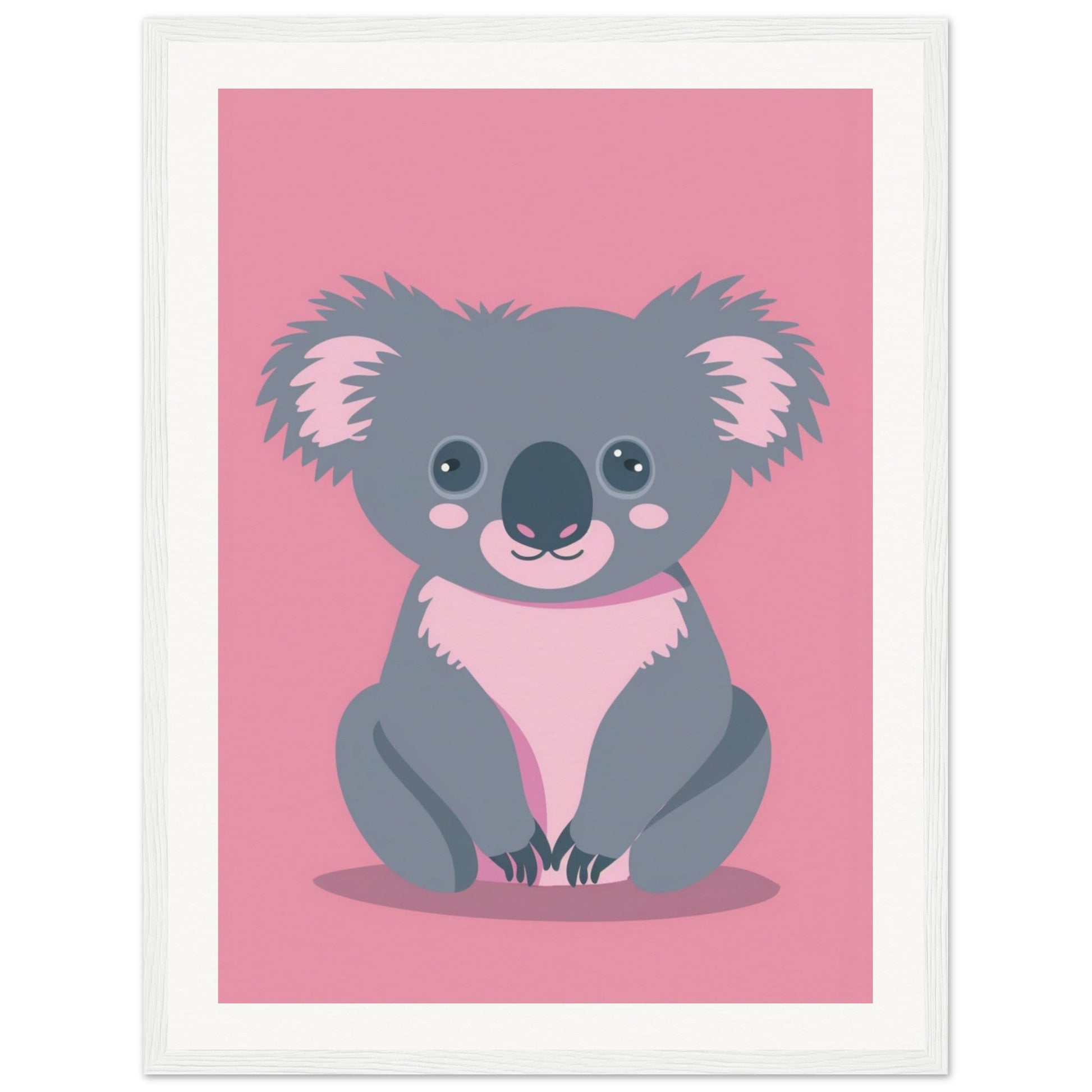 Affiche Koala Chambre Bébé ( 45x60-cm-Bois-blanc)