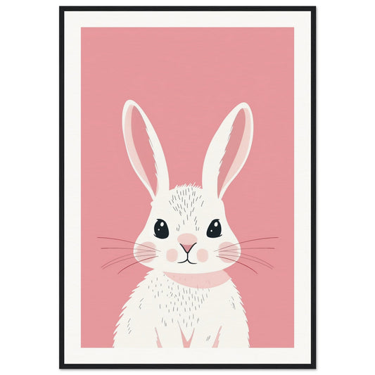 Affiche Lapin Chambre Bébé ( 70x100-cm-Bois-noir)