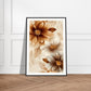 Affiche Marron Et Beige Fleurs ( )