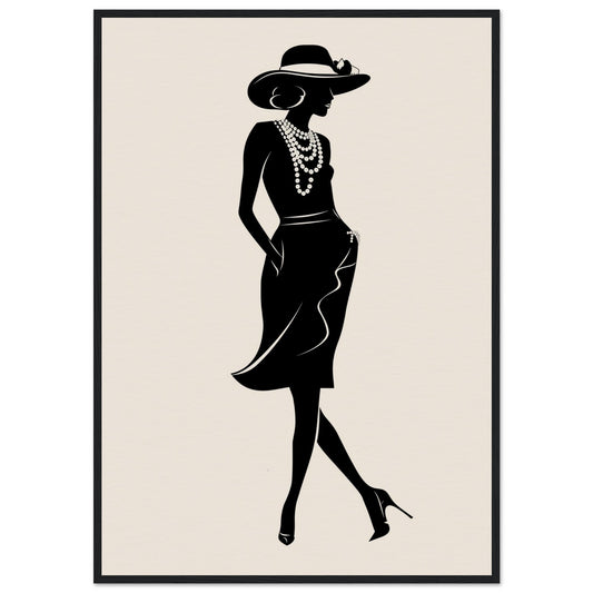 Affiche Mode Noir et Blanc ( 70x100-cm-Bois-noir)