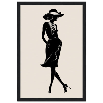 Affiche Mode Noir et Blanc ( 30x45-cm-Bois-noir)