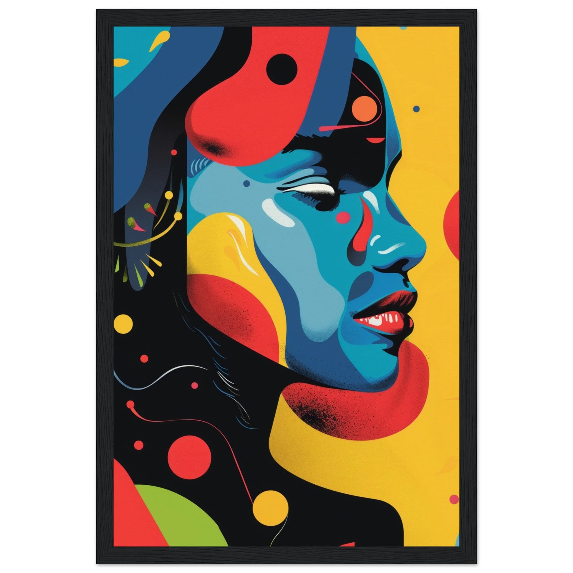 Affiche Moderne Couleur ( 30x45-cm-Bois-noir)