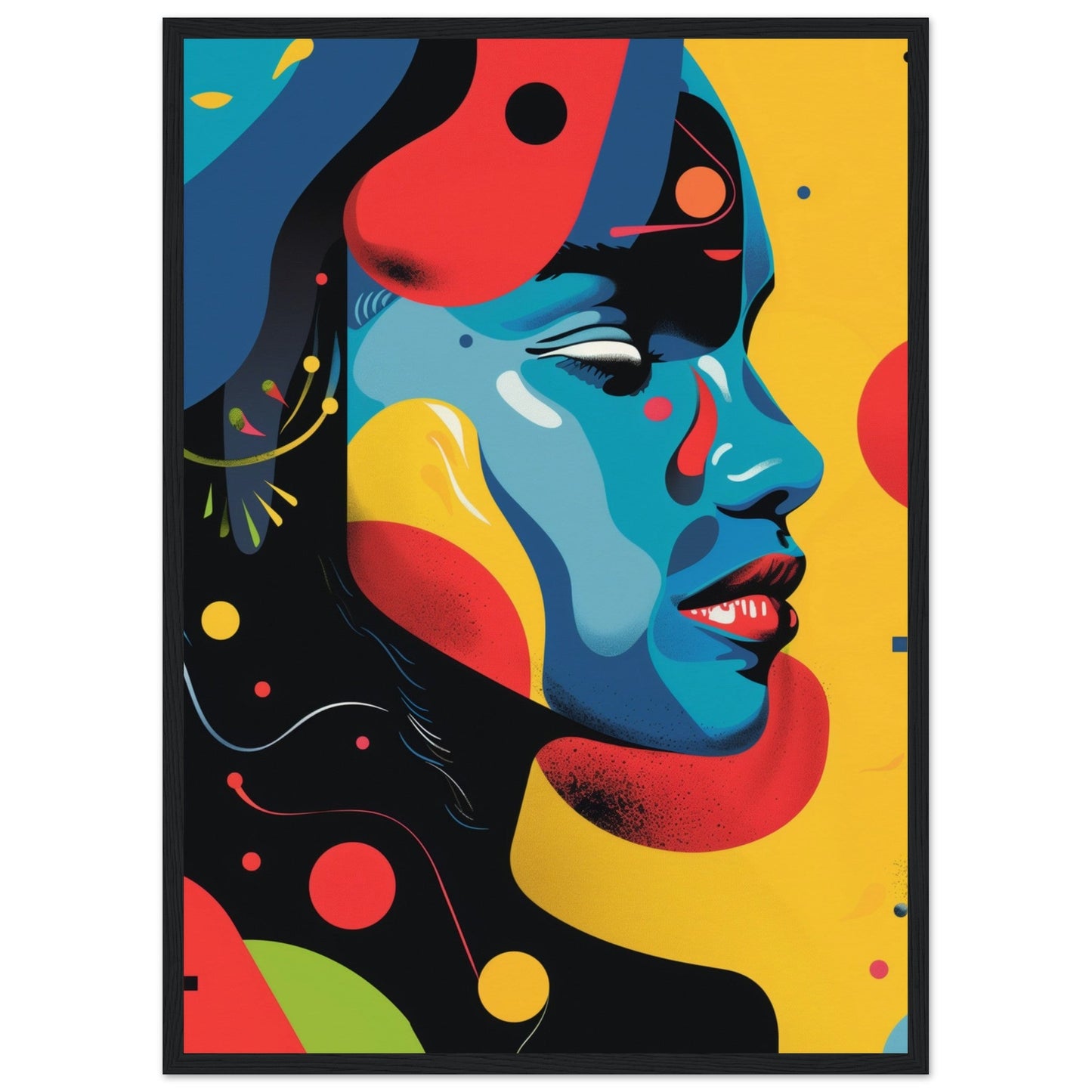 Affiche Moderne Couleur ( 50x70-cm-Bois-noir)