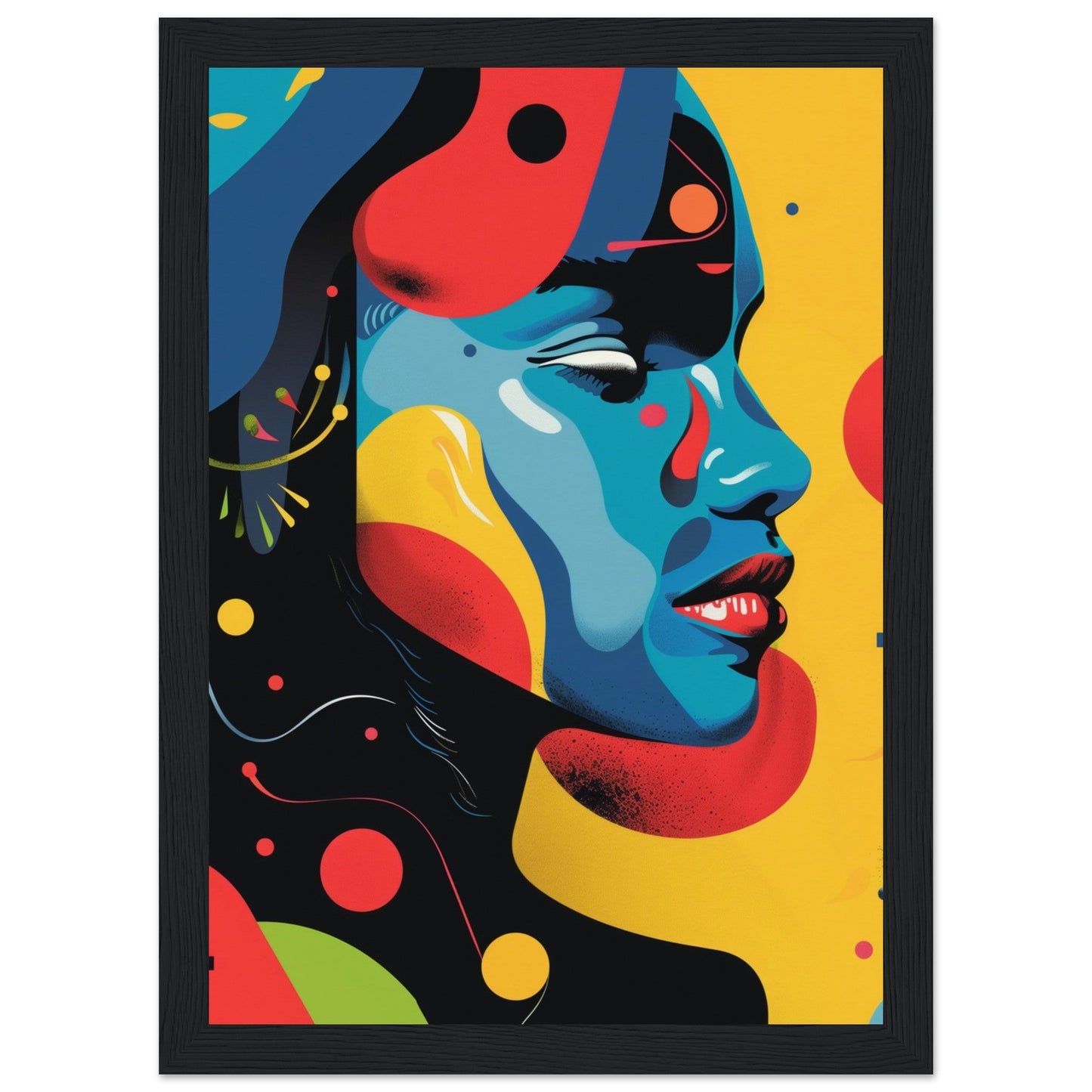 Affiche Moderne Couleur ( 21x29.7-cm-Bois-noir)