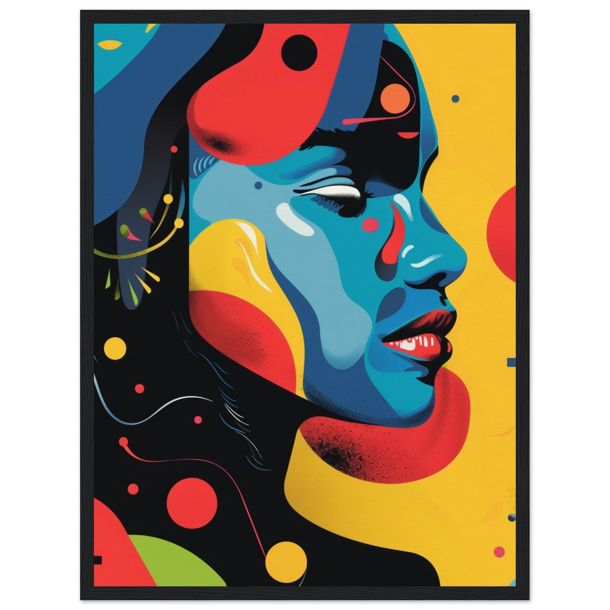 Affiche Moderne Couleur ( 45x60-cm-Bois-noir)