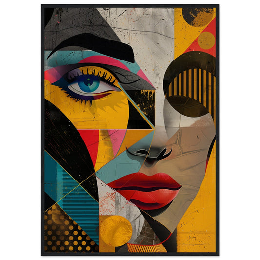 Affiche Moderne Déco ( 70x100-cm-Bois-noir)