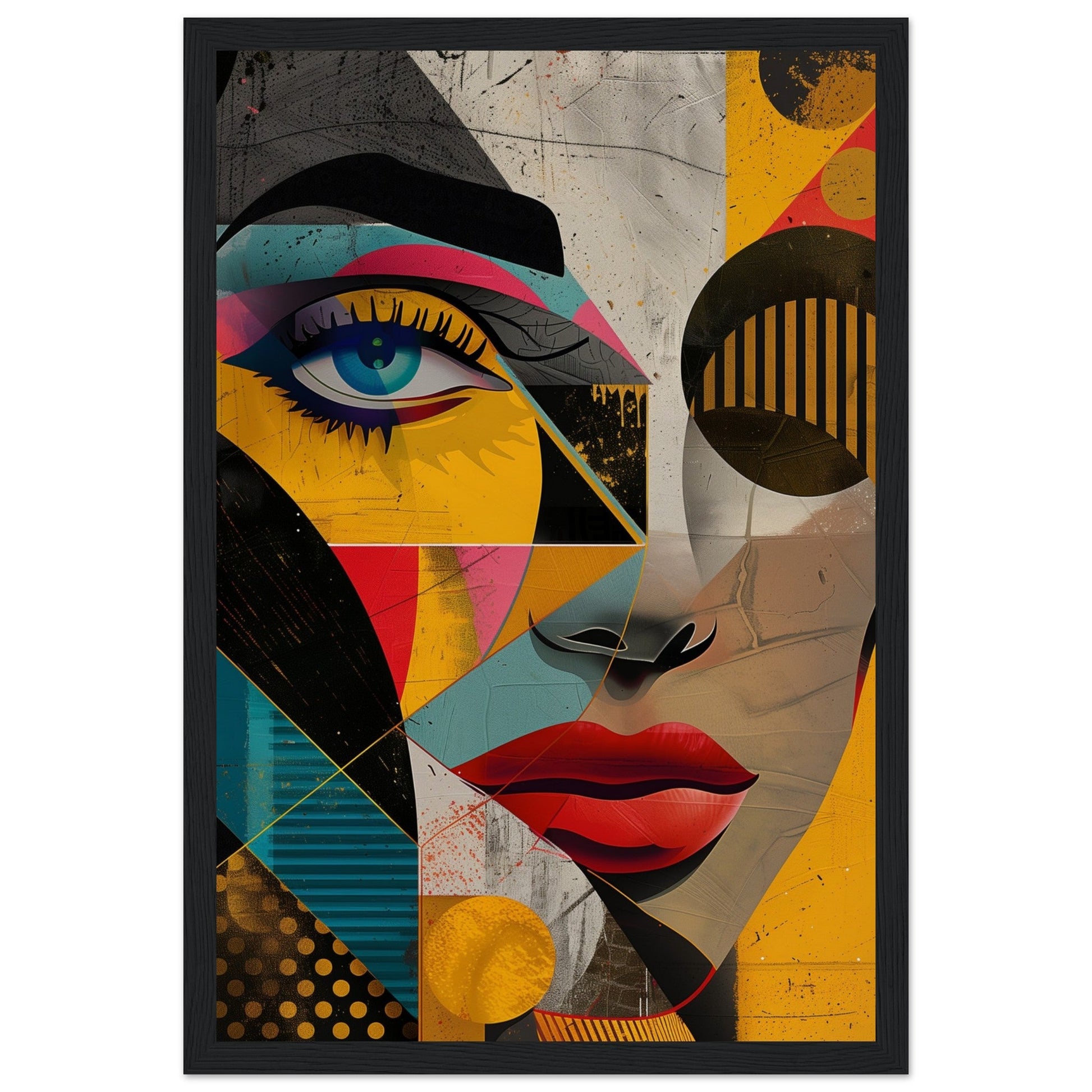 Affiche Moderne Déco ( 30x45-cm-Bois-noir)