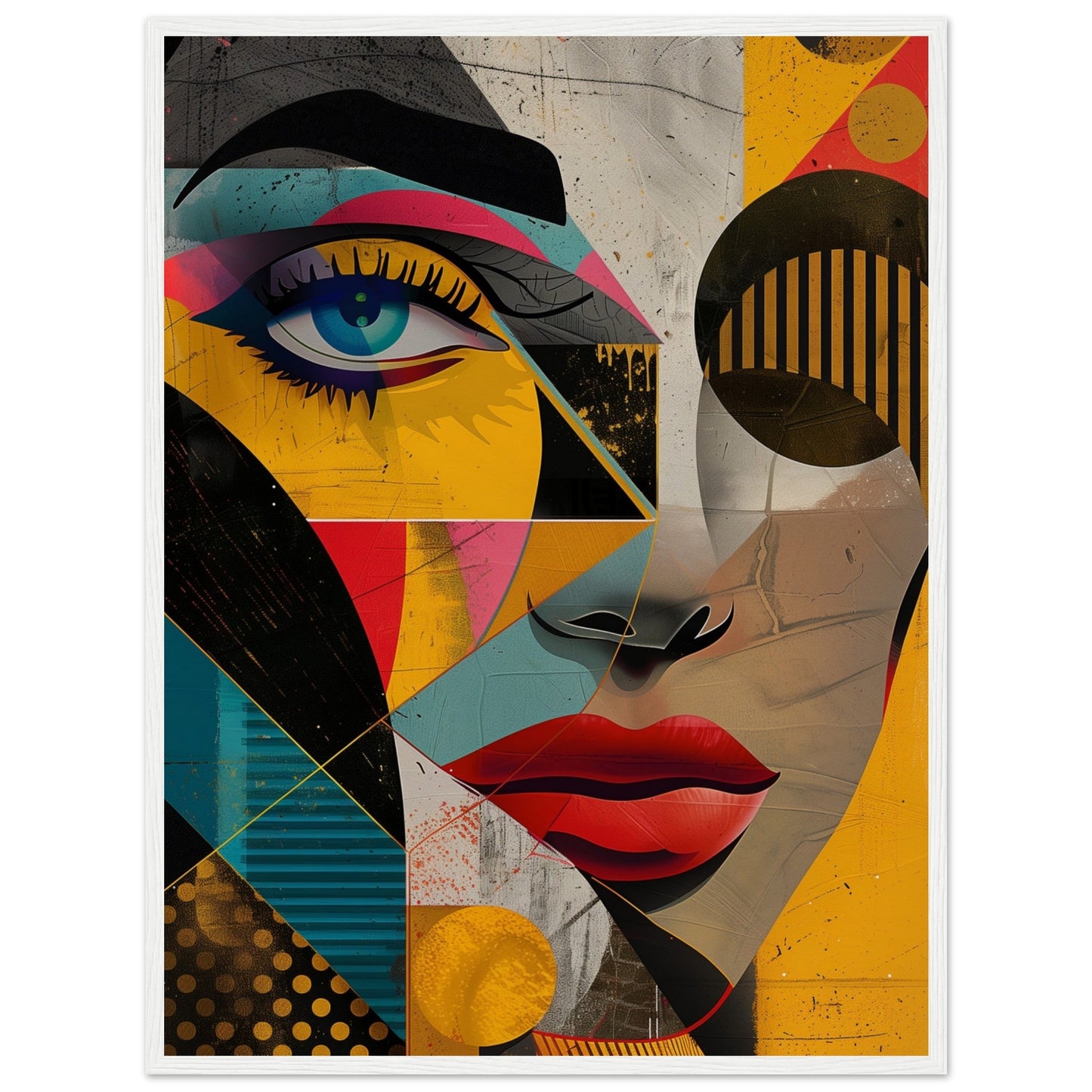 Affiche Moderne Déco ( 60x80-cm-Bois-blanc)