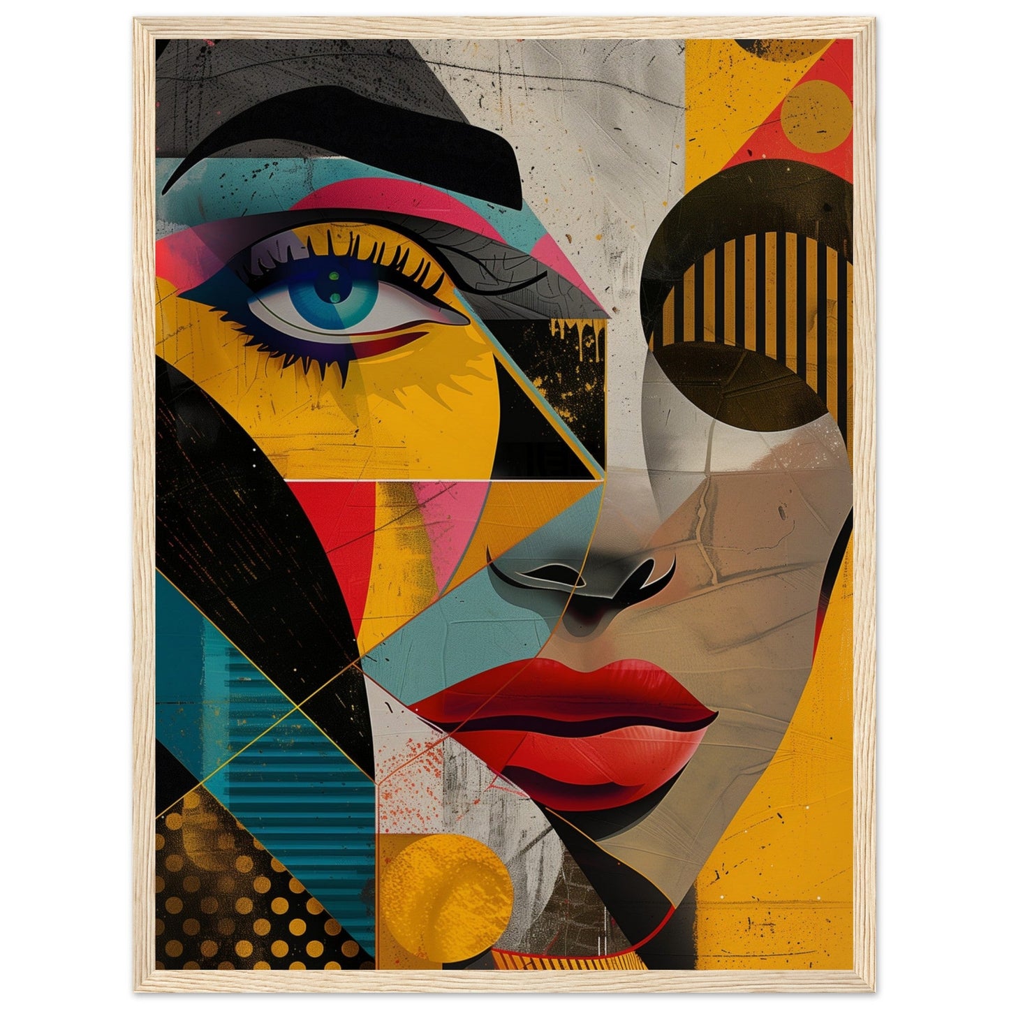 Affiche Moderne Déco ( 45x60-cm-Bois-clair)